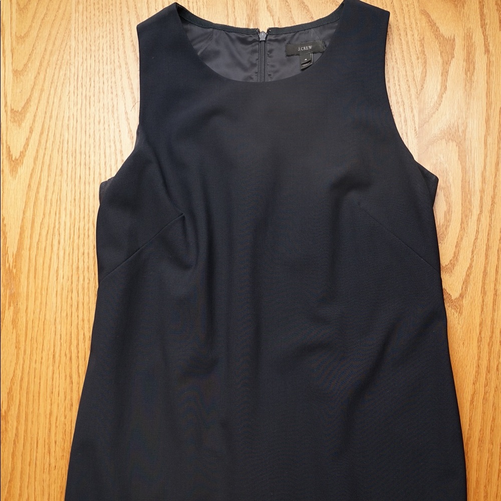 J. Crew Super 120s Shift Dress in Navy
